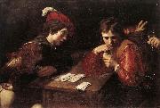 VALENTIN DE BOULOGNE Card-sharpers t oil painting artist